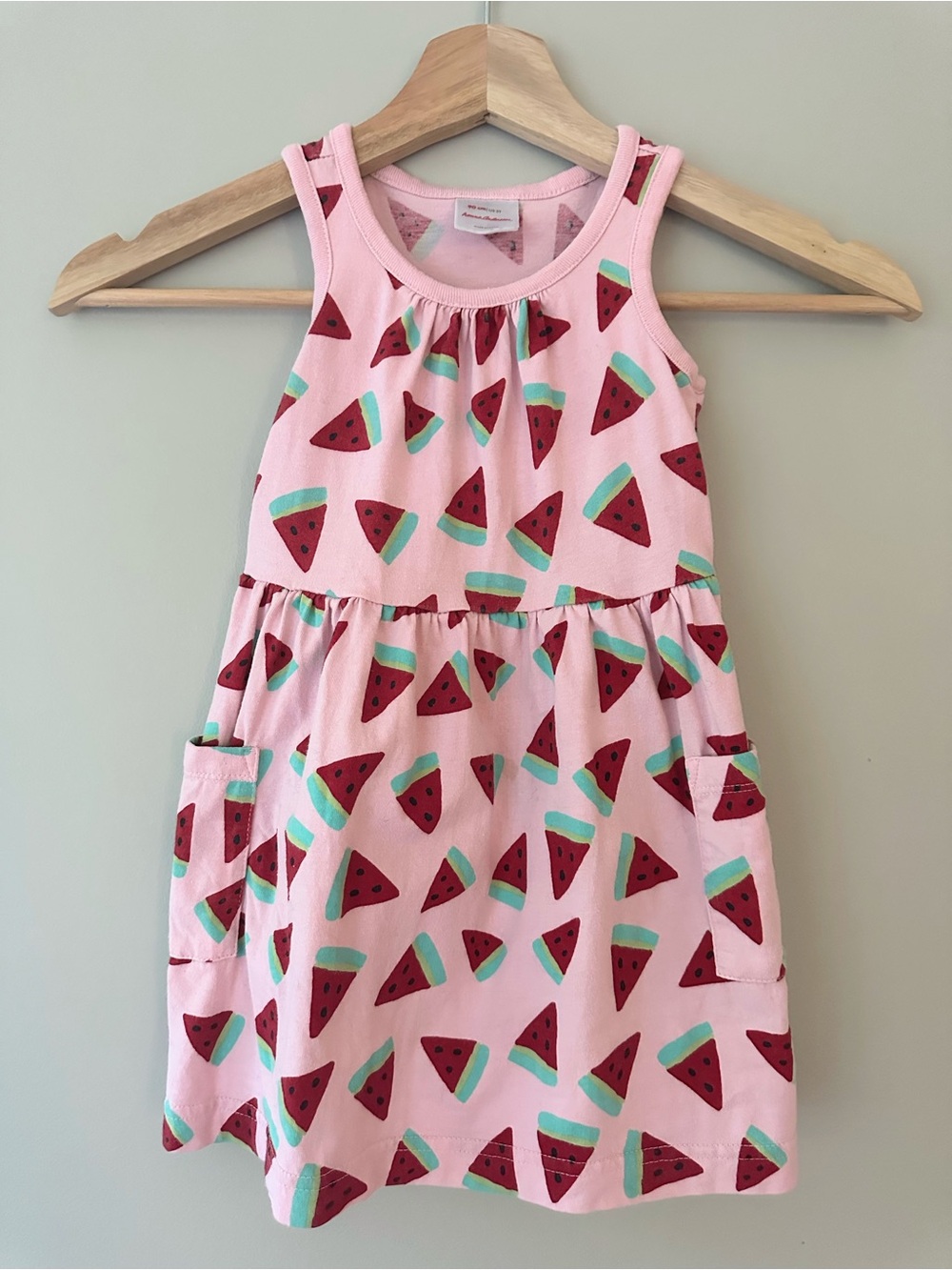 Hanna Andersson Watermelon Print Tank Dress Size 3T, Pink